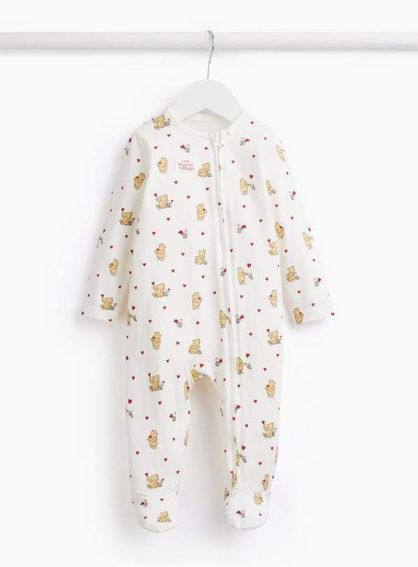 White Winnie The Pooh Sleepsuit 9-12 months